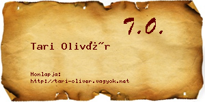 Tari Olivér névjegykártya