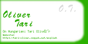 oliver tari business card